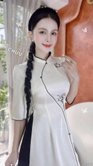 Áo Dài Hoa Ly Mùa Hạ AD2911 (áo lẻ)