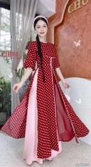 Áo Dài 3T Ly Trà Sữa AD2950 (áo lẻ)