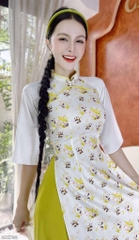 Áo Dài Bướm Vân Đá AD2796 (áo lẻ)