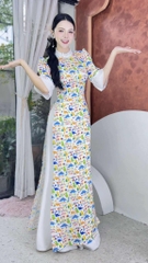 Áo Dài Vòng Nguyệt Quế AD2837 (áo lẻ)
