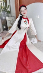 Áo Dài 2T+ Đồi Hoa Bay AD2904 (áo lẻ)