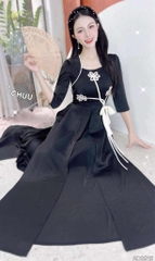 Áo Dài 3T Nơ Hoa Đán+PK AD2913 (áo lẻ)