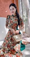 Áo Dài Tay Rút Mận Mận+PK AD2916