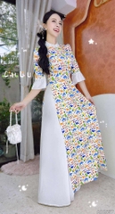 Áo Dài Vòng Nguyệt Quế AD2837 (áo lẻ)