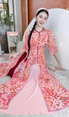Áo Dài Mộng Cánh Hoa 132cm 4T AD2700 (áo lẻ)