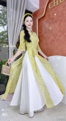 Áo Dài 4T Lục Lạc Châu AD2930 (áo lẻ)