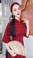 Áo Dài Hoa Sương Rồng AD2902 (áo lẻ)