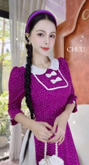 Áo Dài Cổ Sen 2 Nơ Lụa AD2937 (áo lẻ)