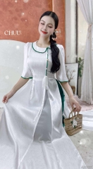 Áo Dài Gấm Cá Gỗ AD2931 (áo lẻ)