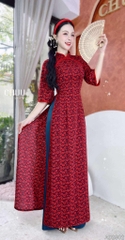 Áo Dài Hoa Sương Rồng AD2902 (áo lẻ)