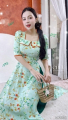 Áo Dài Cổ Vuông Lật AD1532 (áo lẻ)