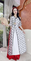 Áo Dài 4T Chiếc Quạt Tiên AD2951 (áo lẻ)