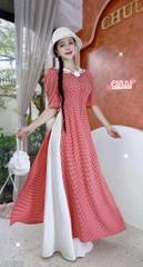 Áo Dài Ô Nhí Hoa Trà AD1520 (áo lẻ)