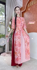 Áo Dài Mộng Cánh Hoa 132cm 4T AD2700 (áo lẻ)