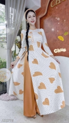 Áo Dài Cổ Tít Bòn Bon AD2776 (áo lẻ)