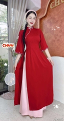 Áo Dài Bông Mai White AD1500 (áo lẻ)