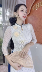 Áo Dài 4T Cành Hồng Sương AD2944 (áo lẻ)