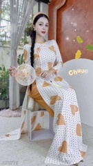 Áo Dài Cổ Tít Bòn Bon AD2776 (áo lẻ)