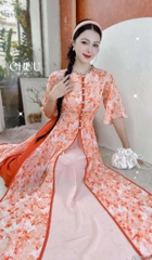 Áo Dài Mộng Cánh Hoa 132cm 4T AD2700 (áo lẻ)