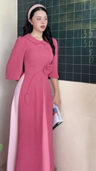 Áo Dài 3T Cành Hoa Nở Tươi + PK AD2954 (áo lẻ)
