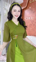 Áo Dài 4T Chiếc Quạt Tiên AD2951 (áo lẻ)