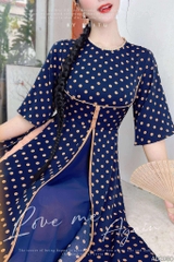 Áo Dài 3T Ly Trà Sữa AD2950 (áo lẻ)