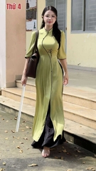 Áo Dài Hoa Ly Mùa Hạ AD2911 (áo lẻ)