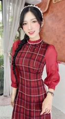 Áo Dài 4T Caro BBR AD2960 (áo lẻ)