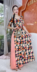 Áo Dài Cổ Vuông Mỹ Nữ+PK AD2859 (áo lẻ)