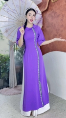 Áo Dài Dây Hoa Sắc Màu AD2957 (áo lẻ)