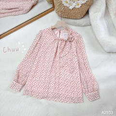 Áo Sơ Mi Nơ Đuôi Hạt Châu A2910