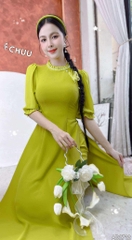 Áo Dài Mg Bướm Lưới Kim AD2712 (áo lẻ)