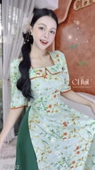 Áo Dài Cổ Vuông Lật AD1532 (áo lẻ)