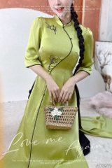 Áo Dài Hoa Ly Mùa Hạ AD2911 (áo lẻ)