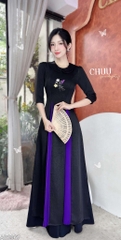 Áo Dài 2T+ Chùm Hoa Dại AD2967 (áo lẻ)