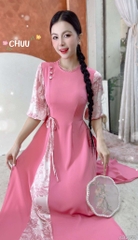 Áo Dài Rừng Màu Nước+PK AD2959 (áo lẻ)