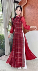 Áo Dài 4T Caro BBR AD2960 (áo lẻ)