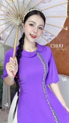 Áo Dài Dây Hoa Sắc Màu AD2957 (áo lẻ)