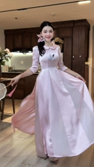 Áo Dài 2T+ Chùm Hoa Dại AD2967 (áo lẻ)