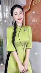 Áo Dài Hoa Ly Mùa Hạ AD2911 (áo lẻ)