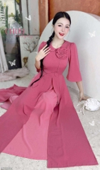 Áo Dài 3T Cành Hoa Nở Tươi + PK AD2954 (áo lẻ)