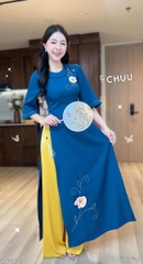Áo Dài Vải Cotton Xước AD2971 (áo lẻ)