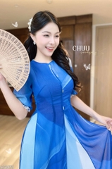 Áo Dài 4T Laze Hoa Cúc AD2970 (áo lẻ)