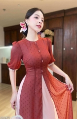 Áo Dài 4T Laze Hoa Cúc AD2970 (áo lẻ)