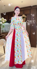Áo Dài 3T Gió Mang Hoa Về AD2985