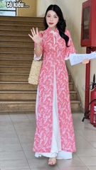 Áo Dài Nàng Hoa Cỏ + PK AD2980 (áo lẻ)