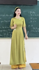 Áo Dài Hoa Hoạ Mi AD2992 (áo lẻ)