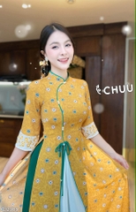 Áo Dài 2T+ Tiền Đồng Tròn AD2989 (áo lẻ)