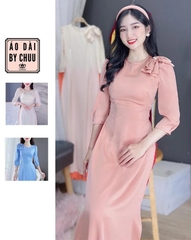 Áo Dài Nơ Vai Ngọc AD8020 (áo lẻ)