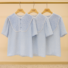 Áo Hoa Cổ Trụ Pi A2896